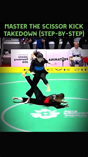 Master the Scissor Kick Takedown (Step-by-Step)🥋🔥 #pencaksilat #martialarts #shortsfeed #viralvideo