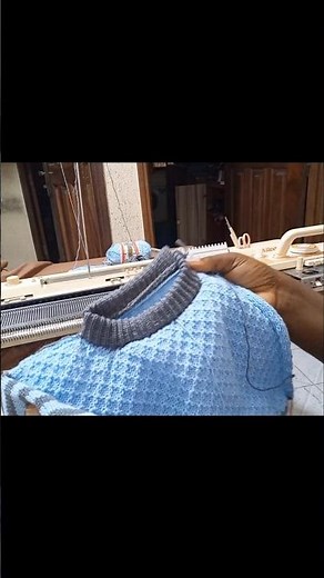 Knitting Machine Baby Sweater Set Tutorial #knittig #diy #shorts