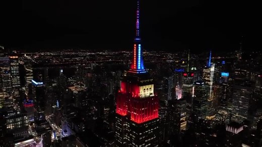 10K views · 997 reactions | Split lights tonight for the New York Rangers and New Jersey Devils The lights will shine in the winner's color for the rest of the evening. | Empire State Building | Facebook