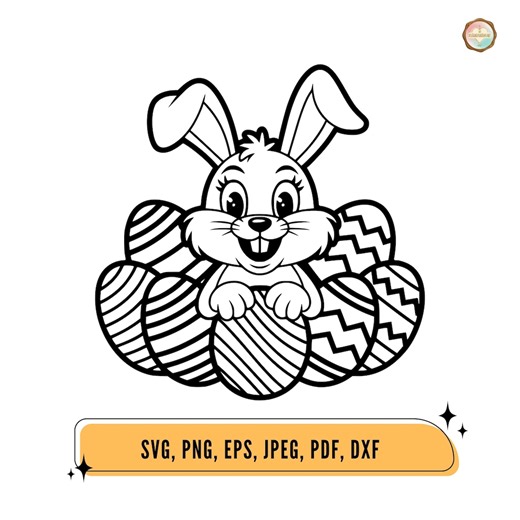 Easter Bunny Line Art Clipart, Spring Holiday Coloring Page (digital Download) - Etsy