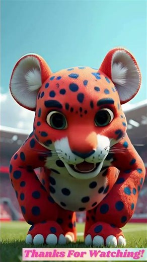 Mascot 🐆 LEOPARD Dance + Cutest Expressions #ai #shorts