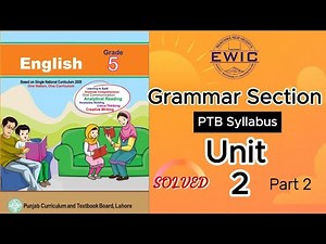 Class 5 English | Chapter 2 Grammar Exercise Solved | PTB/SNC | Class 5 English Grammar Chapter 2