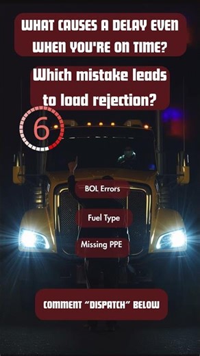 What causes a delay even when you're on time? #drivecoresolutions #dispatch #trucking #dispatching