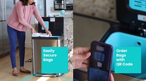 Home Zone Living 19 Gallon Kitchen Trash Can with Dual Compartments for Recycling, CleanAura Odor Control, Stainless Steel, Silver, 70 Liters Total, Gen 1