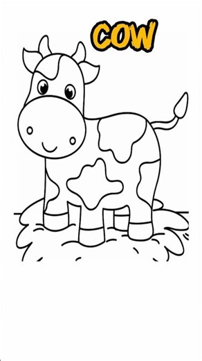 Cow 🐮 🐄 #art #drawing #painting #coloring #cow