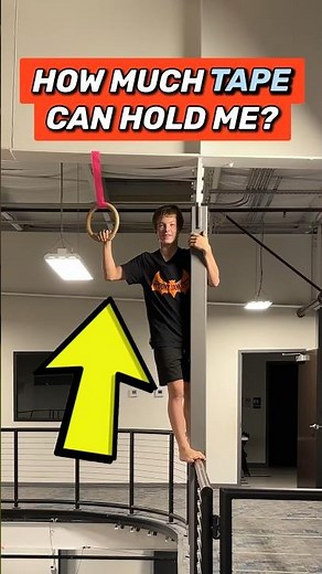 HOW MUCH TAPE CAN HOLD MY WEIGHT? 🤔 With ‪@Parker_Zebell‬