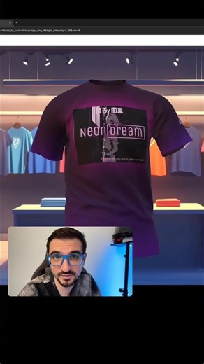 T-shirt design tutorial in 3D - try for free #fashion #printondemand