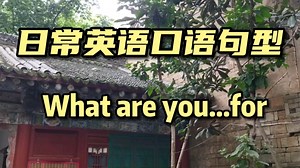 日常英语口语句型what are you...for