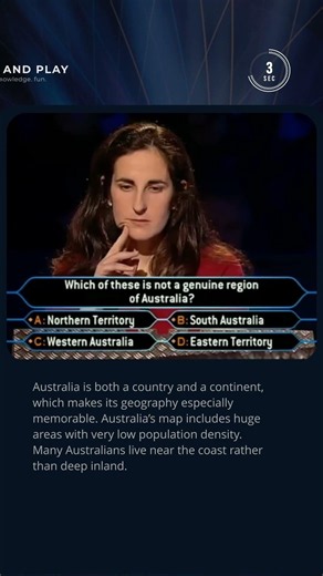 Can You Spot The Fake Australian Region? 🇦🇺 #quiz #millionaire #trivia #australia #travel #gameshow