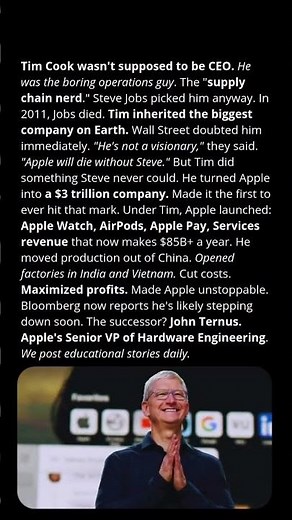 “Tim Cook: The ‘Boring’ Operations Guy Who Made Apple Worth $3 Trillion 🍎 | Leadership Story”