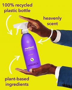polish your pride joy with our french lavender multi-surface cleaner. it’s a tour de force around the home, while still being planet, people pets friendly with its plant-based, biodegradable ingredients 100% recycled plastic (PCR) bottle. much like suave Pierre here in his smoking jacket. #LookGoodDoBetter | method uk