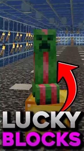 Gift Wrapped Creeper VS Underwater Lucky Blocks #minecraft #shorts