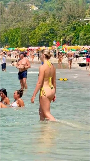 🇹🇭Phuket Beach Sunny Summer Holiday Beautiful Day Hot Day 85💦 #phuketbeach