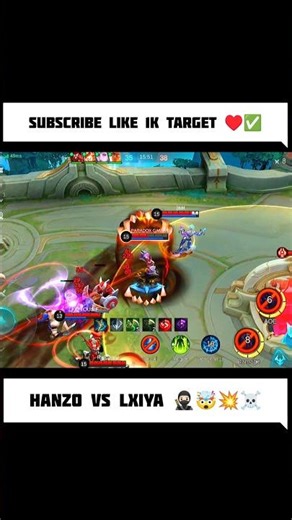 HANZO VS LXIYA 🥷💥☠️🤯#mobilelegends #shortvideos #viral #mlbb #mlbbcreatorcamp #viralvideos