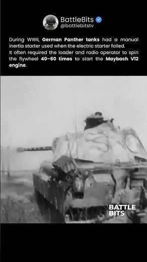 How German Panther Tanks Started Their Engines