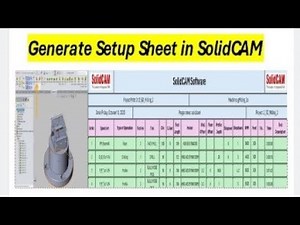 30_SolidCAM Setup Sheet & Process Sheet Generation Step by Step#solidcam #cadcam