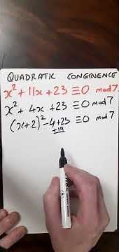 Quadratic Congruences #quadratics #modulus #modulo #congruencemodulo #congruence #maths #mathstricks