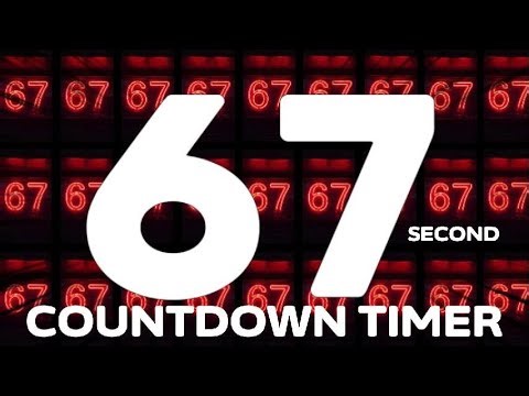 67 Second Countdown Timer ⏱️ | Fun Music-Synced Timer with 6-7 Callouts