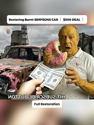 Restoring a Burnt Simpsons Car: ASMR Process Revealed