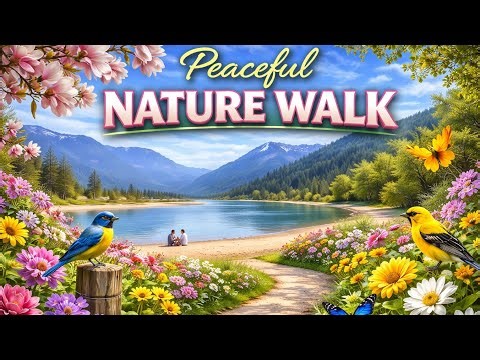 A Peaceful Walk in Nature | Relaxing Garden Scenery, Flowers & Birds Sounds