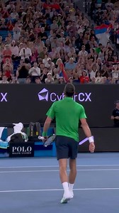 Nole was just having fun with it last night 😜 #performance #Haier #UpYourHomeGame 🎥: ESPN • TNT Sports • Wide World of Sports • WOWOW | Australian Open