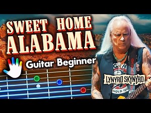 Sweet Home Alabama Guitar Lesson for Beginners Lynyrd Skynyrd Tutorial | Easy Chords, Backing Track