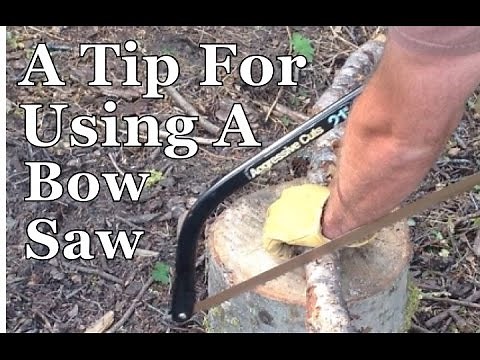 Survival Skills 101: A Bow Saw Trick for Cutting Wood.
