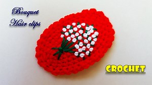 Easy Hair Clip Crochet | Simple Crochet Hair Clips Tutorial for Beginners
