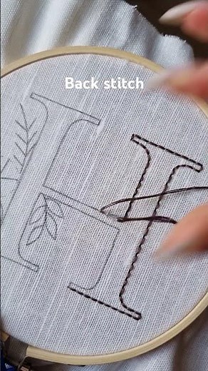 Back stitch Letters embroidery #embroidery #handembroidery #handmade #stitch #art #alphabet #needle