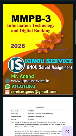 MMPB-3 Solved Assignment 2026 for January 2026 and July 2026 sessions #ignou #ignou2026 #ignousolvedassignment #ignouassignment #ignouservice | IGNOU Service