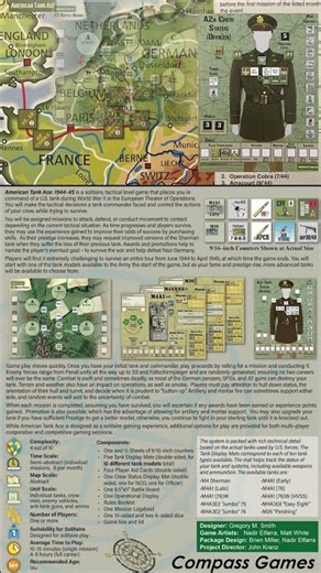 American Tank Ace: 1944-1945 | WW2 Solitaire Wargame | Quick Board Game Review #boardgame