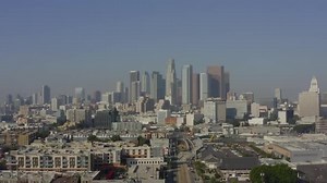 AERIAL: Towards Downtown Los Angeles with Constructions and Cars,traffic, Daylight