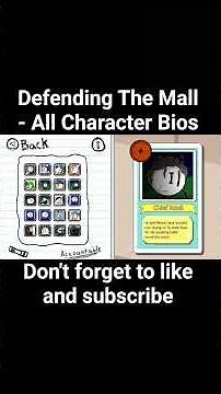 Defending The Mall - All Characters Bios (Henry Stickmin fangame) #shortvideo #shorts #short