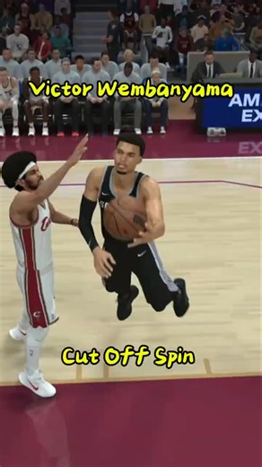 Cut Off Spin with Victor Wembanyama #nba2k26 #victorwembanyama #2knodribble #shorts #gaming #nba