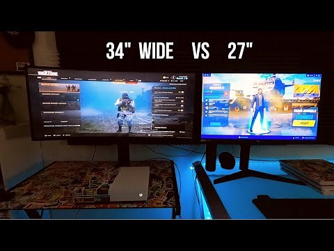 LG 34 Wide vs LG 27 inch IPS Monitor on Xbox and PS4 Console | LG 34GN850 vs LG 27GL850