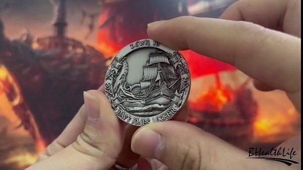 Davy Jones Coin, Pirates Life Down to Davy Jones Locker Commemorative Coins Collection Gift