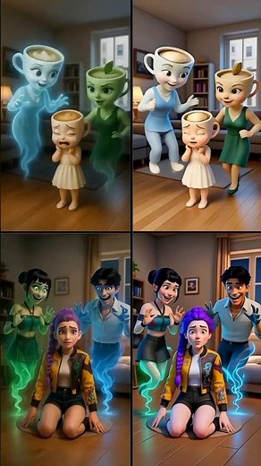 Rumi vs Ballerina Cappuccina - Mommy and her best friend have become ghosts! original vs 3D 🩷