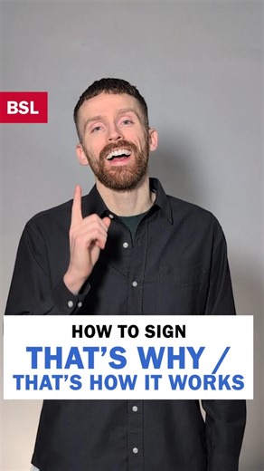 How to sign That's Why or That's How it Works: BSL Sign of the Day 149