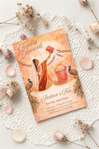 Divorce Party Invitation Template | Indian Punjabi Modern Celebration (digital Download) - Etsy