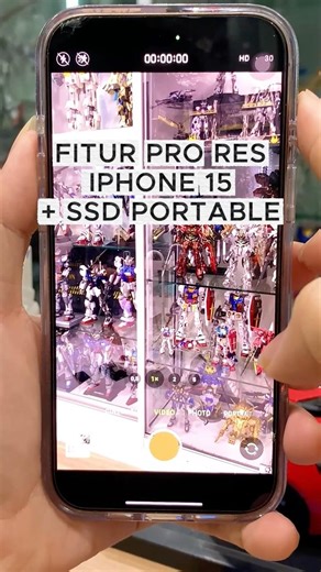fitur prores tersembunyi di iphone 15 keatas😱 #iphone #tricks #camera #ssd #sandisk
