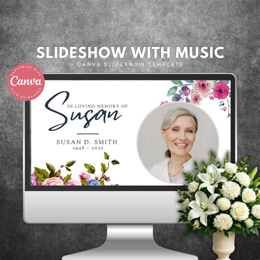 Celebration of Life Slideshow Template: Funeral Memorial Video (canva Digital Download) - Etsy