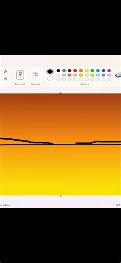How to draw sunrise in ms paint | paint in computer| art #drawing #art #opticalillussion
