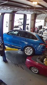 Hydraulic Lift Failure Crushes Two Luxury Cars 🔧🚗 #mechanic #fail #garage #carcrash #expensive #accident #cctv #suv | America Restored