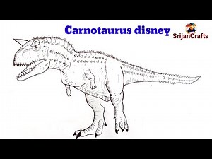 How to draw dinosaurs || Disney Carnotaurus How to Draw (Dinosaur 2000 film) || dinosaur drawing