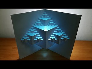 3D Cube Stacking｜Pop Up Card｜Paper Art｜Origami｜Kirigami Art｜3D方塊堆疊