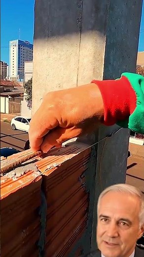 The secret to laying bricks in a pre-existing pillar!