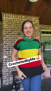 36 reactions · 44 comments | 臨 ❤️ crocheted by me! #crochet #crocheted #itsmechonah #rastafari #rasta #rastacolor #diy #handmade #crochettop #shirt #yarn | Chona Harrington | Facebook