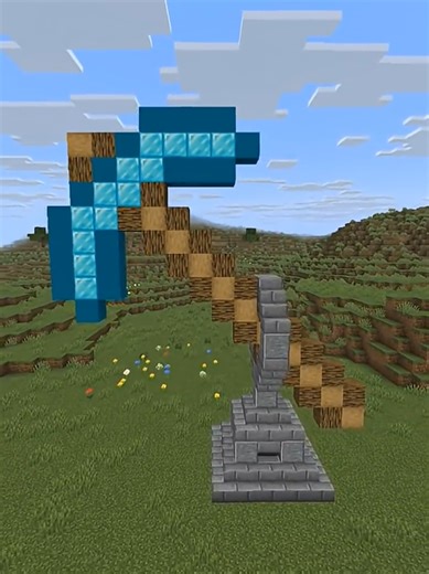 Creating an Impressive Minecraft Pickaxe Statue