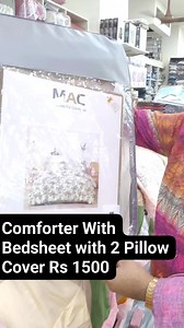 Mac Style&Fashion Comforter With Bedsheet with 2 Pillows Cover With Super Soft Quality Rs 1500 only pls WhatsApp 9710151313.9953755855 After 10am to 7pm Team New Samrat Electronics faridabad #bedsheets #newsamratelectronics #comfortor #luxuryhome #luxuryliving | New Samrat Electronics