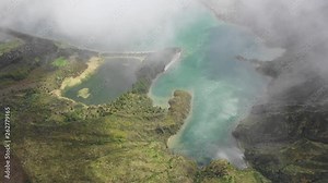 Lagoa do Fogo - See auf der Azoreninsel Sao Miguel aus der Luft
